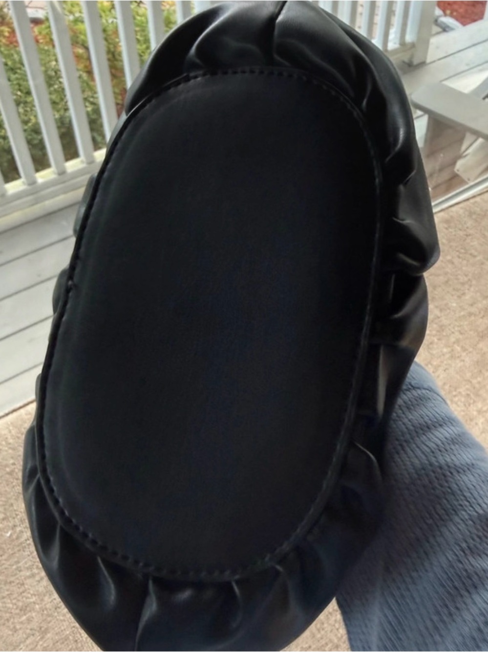 BCBGeneration faux-leather ruched hobo handbag. - Picture 6 of 9